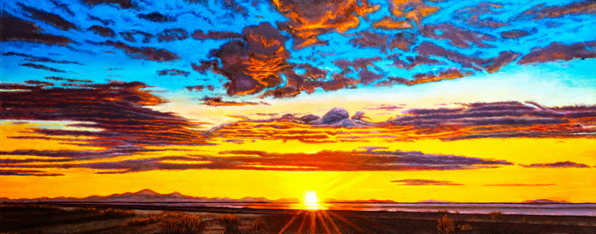 Morning’s Radiant Veil over Salt Flat